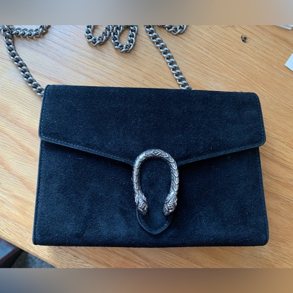 Authentic Gucci GG Dionysus Suede Chain Wallet Small Crossbody Shoulder Bag EUC - Picture 1 of 16